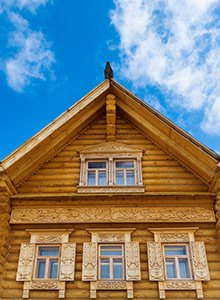 Round logs houses price