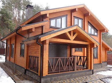 Wooden laminated log house (turnkey)