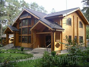 Turnkey laminated glued log house (inexpensive)